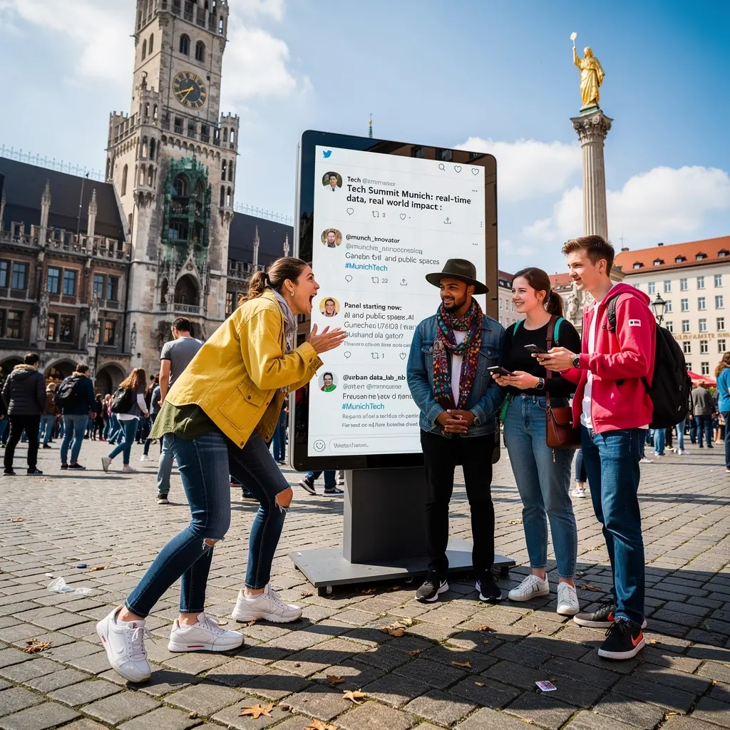 Ein Foto von einer Buchpräsentation, die sich mit der Dokumentation von Technikdebatten befasst.